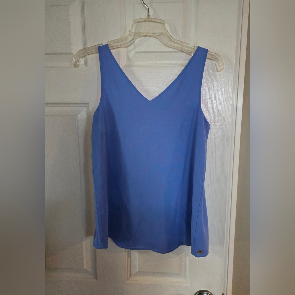 Lilly Pulitzer Florin Reverisble Pink Blue Sleeveless Blouse XXS - Picture 3 of 10